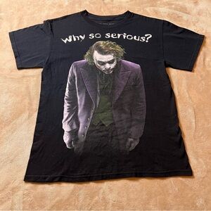 BATMAN THE JOKER Oversized Classic Black Casual Graphic T-Shirt - Size M